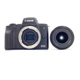 【全額返金保証】【最速発送】Canon デジタル一眼 EOS Kiss M EF-M15-45 IS STM レンズキット [ブラック] 動作確認済