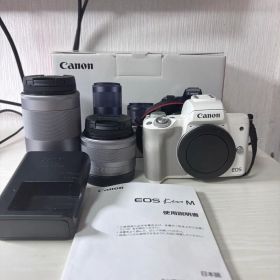 【美品】Canon EOS Kiss M ミラーレス一眼カメラダブルズームキット