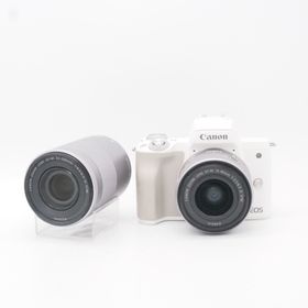 キヤノン(Canon)の【中古】(キヤノン) Canon EOS KISS M2 ダブルズームキツト ホワイト(コンパクトデジタルカメラ)