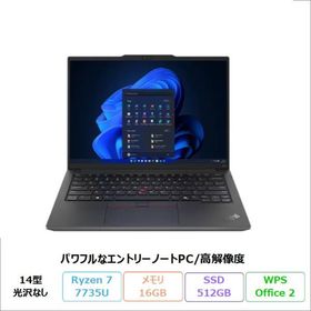 Lenovo ThinkPad E14 Gen 6 ノートPC 21M3CTO1WW Windows11 Office付き Ryzen 7 7735U 16GB SSD512GB 14インチ 再生品Sランク