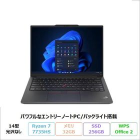 Lenovo ThinkPad E14 Gen 6 ノートPC 21M3CTO1WW Windows11 Office付き Ryzen 7 7735HS 32GB SSD256GB 14インチ 再生品Sランク