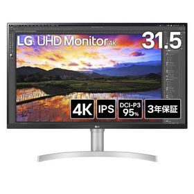 LG モニター ディスプレイ 32UN650K-W 31.5インチ/4K(3840×2160)/IPS/DCI-P3 95%/HDR/アンチグレア/HDMI×2/DisplayPort/高さ調整/5W+5W スピーカー/フリッカーセーフ/ブルーライト低減