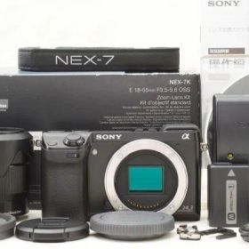 ☆美品☆ Sony ソニー NEX-7 E 18-55 OSS レンズキット NEX-7K 元箱 付属品 Shot数 僅か 2,450枚前後！ ♯26042506