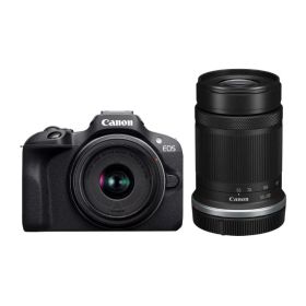 【中古】ミラーレス一眼カメラ EOS R100 ダブルズームキット(RF-S18-45+RF-S55-210) ブラック ブラック/APS-C/約356g EOSR100-WZK カメラ 一眼レフ ミラーレス レンズ 中古 人気 おすすめ 高画質