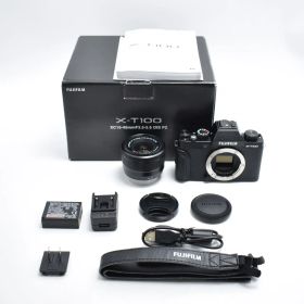 B#12174 富士フイルム(FUJIFILM) ミラーレス一眼 X-T100レンズキット ブラック X-T100LK-B