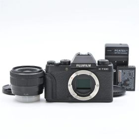 FUJIFILM フジフイルム X-T100レンズキット ブラック ミラーレス一眼レフカメラ【中古】