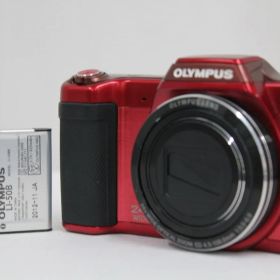 【返品保証】 オリンパス Olympus SZ-15 24x WIDE レッド バッテリー付き コンパクトデジタルカメラ e8030