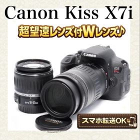Canon Kiss X7i✨一眼レフカメラ✨超望遠のWレンズ✨人気商品