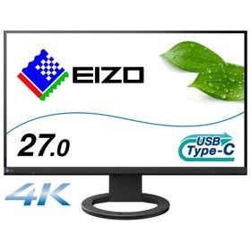 EIZO｜エイゾー 液晶ディスプレイ(27型/ IPS/ 4K 3840×2160/ 6ms/ HDMI/ DP/ USB Type-C/ VESA/ PBP対応)(ブラック) EV2740S-BK 返品種別A
