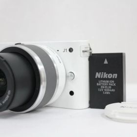 【返品保証】 ニコン Nikon 1 J1 ホワイト 1 NIKKOR 10-30mm F3.5-5.6 VR ミラーレス一眼 e9150