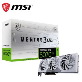 MSI｜エムエスアイ MSI GeForce RTX 5070 Ti 16G VENTUS 3X PZ OC グラフィックボード（ホワイト） RTX5070TI16GVE3XPZOC返品種別B