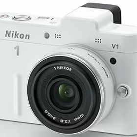 【中古】Nikon ミラーレス一眼カメラ Nikon 1 ニコンワン V1 ブイワン 薄型レンズキット ホワイトN1 V1ULK WH