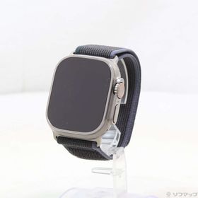 (中古)Apple Apple Watch Ultra 2 GPS + Cellular 49mm チタニウムケース ブルー/ブラックトレイルループ(349-ud)