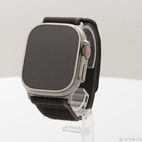 (中古)Apple Apple Watch Ultra 2 GPS + Cellular 49mm チタニウムケース ブルー/ブラックトレイルループ(377-ud)