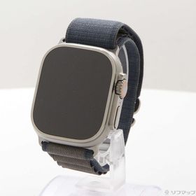 (中古)Apple Apple Watch Ultra 2 GPS + Cellular 49mm チタニウムケース ブルーアルパインループ(349-ud)