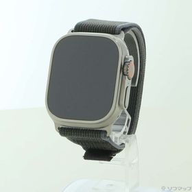 (中古)Apple Apple Watch Ultra 2 GPS + Cellular 49mm チタニウムケース ブルー/ブラックトレイルループ(344-ud)