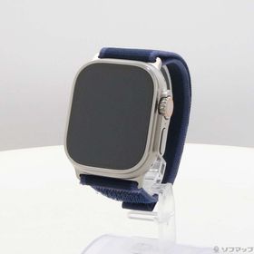 (中古)Apple (展示品) Apple Watch Ultra 2 GPS + Cellular 49mm チタニウムケース ブルーアルパインループ(344-ud)
