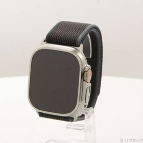 (中古)Apple Apple Watch Ultra 2 GPS + Cellular 49mm チタニウムケース ブルー/ブラックトレイルループ(198-ud)