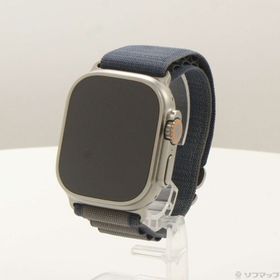 (中古)Apple Apple Watch Ultra 2 GPS + Cellular 49mm チタニウムケース ブルーアルパインループ(258-ud)