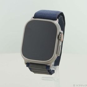 (中古)Apple Apple Watch Ultra 2 GPS + Cellular 49mm チタニウムケース ブルーアルパインループ(377-ud)