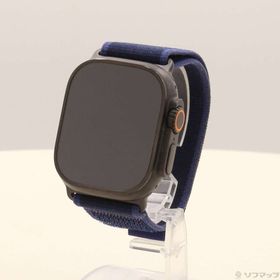 (中古)Apple Apple Watch Ultra 2 GPS + Cellular 49mm ブラックチタニウムケース ブルートレイルループ(352-ud)