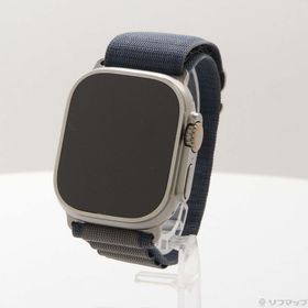 (中古)Apple Apple Watch Ultra 2 GPS + Cellular 49mm チタニウムケース ブルーアルパインループ(348-ud)