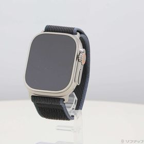 (中古)Apple Apple Watch Ultra 2 GPS + Cellular 49mm チタニウムケース ブルー/ブラックトレイルループ(295-ud)