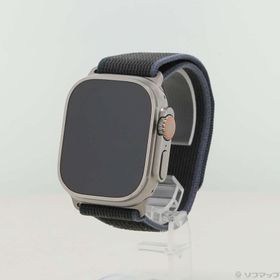 (中古)Apple Apple Watch Ultra 2 GPS + Cellular 49mm チタニウムケース ブルー/ブラックトレイルループ(377-ud)