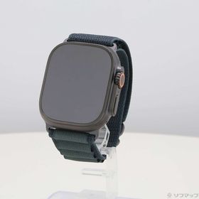 (中古)Apple Apple Watch Ultra 2 GPS + Cellular 49mm ブラックチタニウムケース ダークグリーンアルパインループ(295-ud)