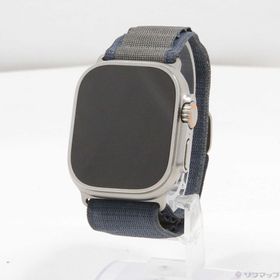 (中古)Apple Apple Watch Ultra 2 GPS + Cellular 49mm チタニウムケース ブルーアルパインループ(377-ud)