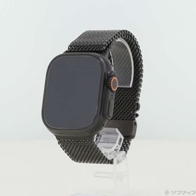 (中古)Apple Apple Watch Ultra 2 GPS + Cellular 49mm ブラックチタニウムケース ブラックチタニウムミラネーゼループ(269-ud)