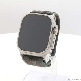 (中古)Apple Apple Watch Ultra 2 GPS + Cellular 49mm チタニウムケース ブルー/ブラックトレイルループ(377-ud)