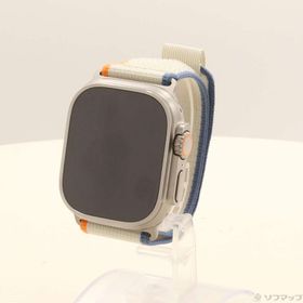 (中古)Apple Apple Watch Ultra 2 GPS + Cellular 49mm チタニウムケース オレンジ/ベージュトレイルループ(377-ud)