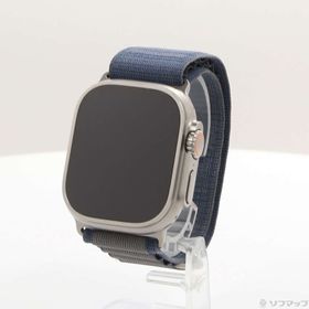 (中古)Apple Apple Watch Ultra 2 GPS + Cellular 49mm チタニウムケース ブルーアルパインループ(377-ud)