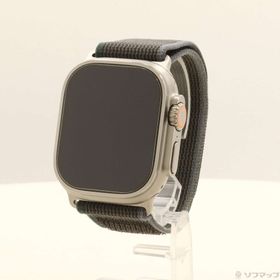 (中古)Apple Apple Watch Ultra 2 GPS + Cellular 49mm チタニウムケース ブルー/ブラックトレイルループ(377-ud)