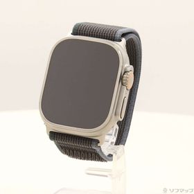 (中古)Apple Apple Watch Ultra 2 GPS + Cellular 49mm チタニウムケース ブルー/ブラックトレイルループ(352-ud)