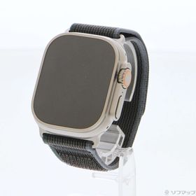 (中古)Apple Apple Watch Ultra 2 GPS + Cellular 49mm チタニウムケース ブルー/ブラックトレイルループ(348-ud)