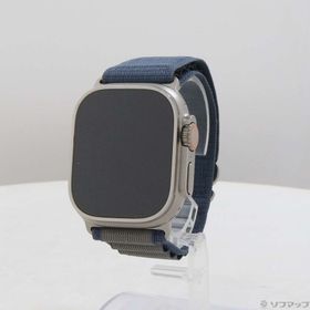 (中古)Apple Apple Watch Ultra 2 GPS + Cellular 49mm チタニウムケース ブルーアルパインループ(349-ud)