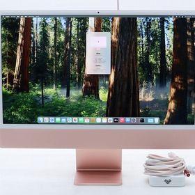 Apple iMac 24インチ 2021 ピンク Apple M1 3.2GHz 16GB 256GB(APPLE SSD) 統合GPU Retina 4.5K 4480x2520ドット macOS Sequoia 中古