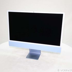 (中古)Apple iMac 24-inch Mid-2021 MGPL3J/A Apple M1 8コアCPU_8コアGPU 8GB SSD512GB ブルー (14.8 Sonoma)(198-ud)