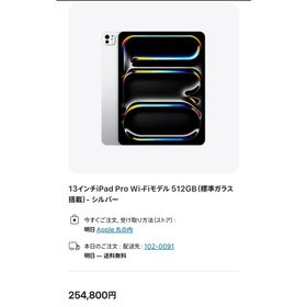 【美品】iPad Pro M4チップ 13インチ WiFi 512GB(タブレット)