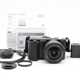 新品級 Sony ソニー ZV-E10 黒 ブラック ボディ ミラーレス一眼カメラ シャッター数393枚と極小 #4128-4