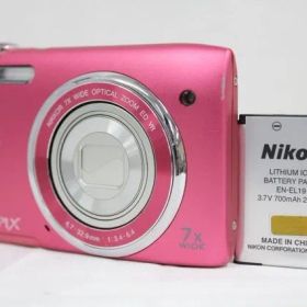 【返品保証】 ニコン Nikon COOLPIX S3500 ピンク 7x バッテリー付き コンパクトデジタルカメラ e9332
