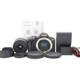 ショット数5000回以下！■ほぼ新品■ CANON ミラーレス一眼カメラ EOS R50 標準ズームレンズキット(RF-S18-45) ブラック/APS-C/約375g EOSR50BK-1845ISSTMLK ♯12203