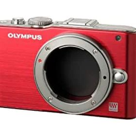 【中古】(非常に良い)OLYMPUS ミラーレス一眼 PEN Lite E-PL3 ボディ レッド E-PL3 BODY RED