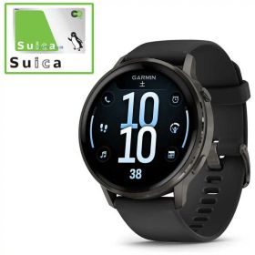 GARMIN Venu 4(ヴェニュー4)45mm AMOLEDディスプレイ(心電図(ECG)アプリ)(Suica対応) (ガーミン) Slate / Black Slate / Black 010-03014-30