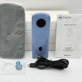 【美品】RICOH THETA SC2 ブルー オマケ付 リコー シータ 360度カメラ R03030