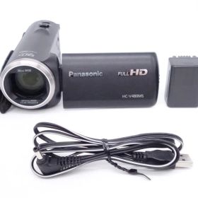 【美品】Panasonic パナソニック HDビデオカメラ 高倍率90倍ズーム ブラック HC-V480MS-K [W2604059A]