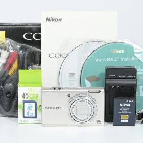 【美品】 ニコン Nikon COOLPIX S6200 プラチナシルバー