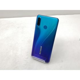 【中古】Huawei ymobile 【SIMフリー】 P30 lite ピーコックブルー MAR-LX2J【仙台イービーンズ】保証期間１ヶ月【ランクA】